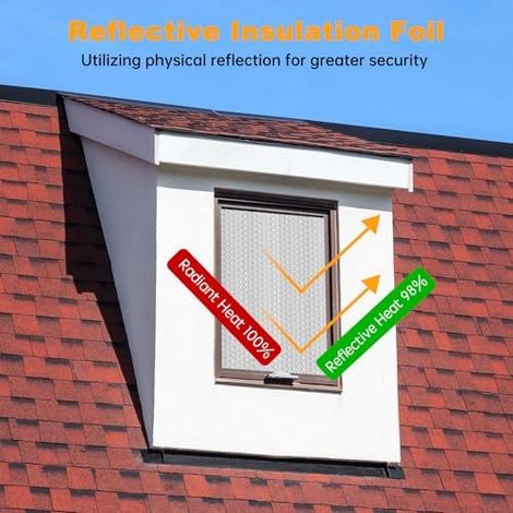 Rouleau isolant thermique en aluminium feuille réflecteur de radiateur film isolant thermique fenêtre plaque isolation thermique pour voiture mur (3m×60cm) (1/3)