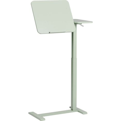 Manually Adjustable Laptop Desk Light Green Steel Frame 70 x 40 cm Sit and Stand Modern Design Office SCHOLA