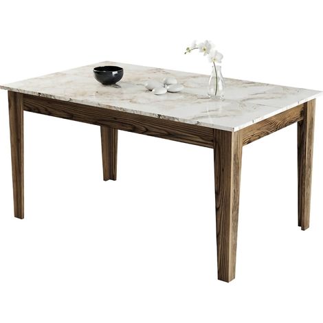 Viverone Esstisch, 6 Plätze, Rechteckig, Tragkraft 120 kg, 145x88x75h cm, Nussbaum Braun