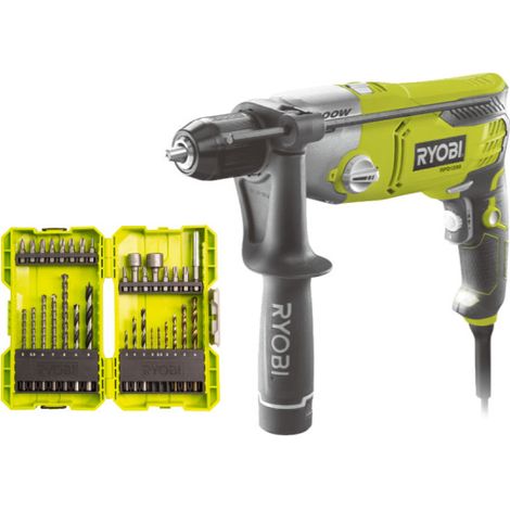 Confezione RYOBI RPD1200-K Trapano a percussione - 1200W - Set di 32 accessori - RAK32DDMIX