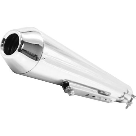 Pot d'échappement de moto avec silencieux intégré, en acier inoxydable antirouille, remplacement universel pour Suzuki, finition électroplaquée blanche. (1/4)