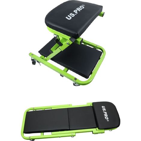 US PRO CREEPER SEAT UNDER CAR 2 IN 1 FOLDING MECHANICS GARAGE CAR CRAWLER 5064