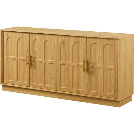 Buffet moderne de 169 cm avec étagères réglables, design arrondi et rangement polyvalent pour salon, cuisine ou salle à manger  CHICFURN (1/5)