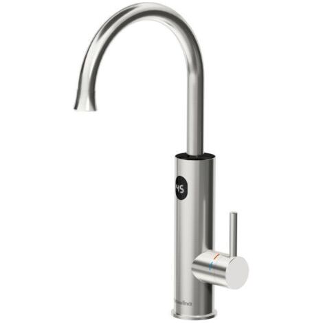 Robinet avec chauffe-eau instantané cuisine, robinet électrique 3200W cuisine affichage numérique LED robinet de cuisine robinet mitigeur inox cuisine rotation 360° robinet évier cuisine IPX4 étanche