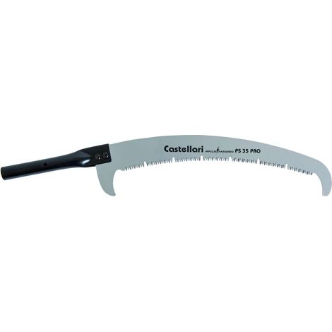 Castellari SEGACCIO CURVO DOPPIA LAMA E DENTE SCARICO PS 35 PRO cm. 35 - attacco aste telescopiche