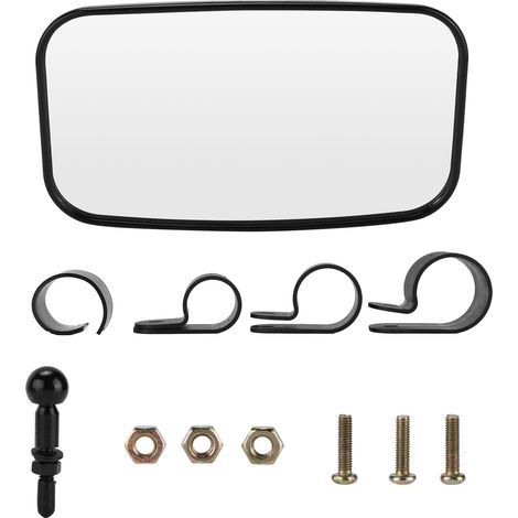Yctze Rétroviseur UTV Verre ABS Panoramique Transparent Vue Arrière Universelle Rétroviseur Convexe Accessoires de Modification Remplacement pour Véhicules Tout-Terrain (1/5)