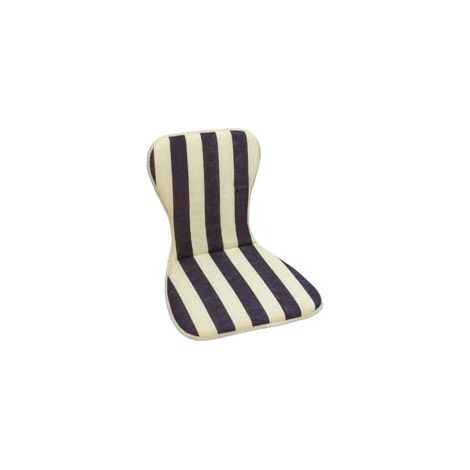 CUSCINO GRECIA A RIGHE BLU PER SEDIA MONOSCOCCA IMPILABILE- - cm.48x78h. spessore cm.3 - 2 pezzi