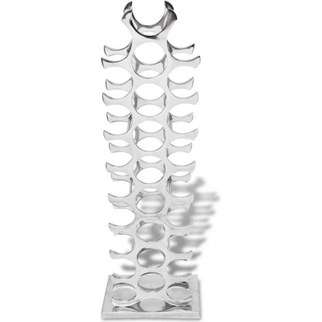 Maison Exclusive - Botellero de aluminio plateado para 27 botella