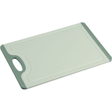 Planche à découper en plastique vert antidérapant avec poignée 29,5 x 19,5 x 0,8 cm (1/4)