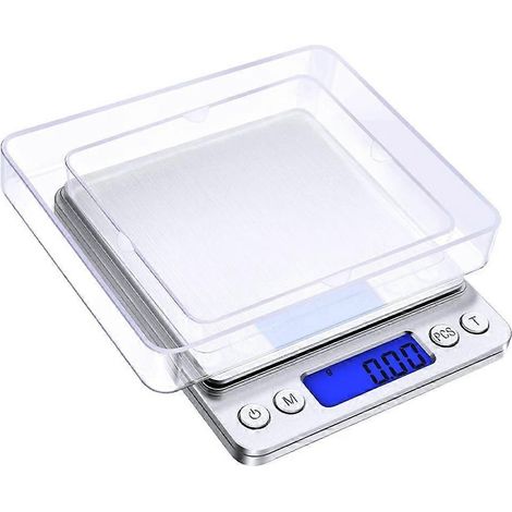 Balance de précision 500 g/0,01 g, balance de cuisine/balance de poche/balance de bijoutier, balance électronique haute précision, écran LCD rétroéclairé, fonctions tare et PCS. (1/5)