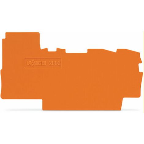 WAGO Abschlussplatte u. Zwischenplatte 2002-7292 für 2,5/4qmm orange 2Leiter