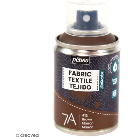 Peinture textile en bombe - PEBEO - 100 ml - Marron - 23 coloris disponibles - Facile à utiliser