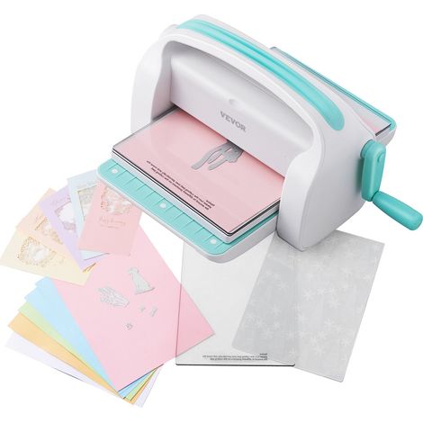 Stanz- und Prägemaschine Scrapbooking Prägemaschine 226 mm Öffnungsgröße, My Life Handmade Starter Set, Manuelle Prägemaschine Set DIY Handwerk Karten, Einladungen, Heimdekoration usw. (1/5)