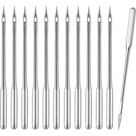 Lot de 50 aiguilles à coudre taille 90/14, résistantes et adaptées aux tissus épais. Usage domestique. (1/4)