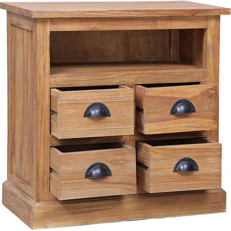Buffet bas Commode salon,Armoire latérale 60 x 30 x 60 cm Teck solide -67187 (1/5)