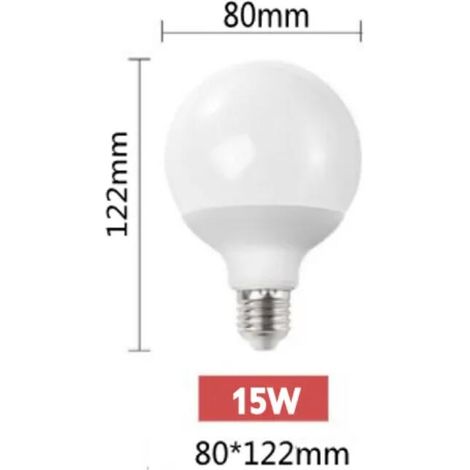 Ampoule LED E27 (blanc froid G80 30W) à économie d'énergie (1/5)