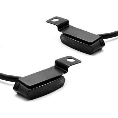 1 Paire de clignotants LED universels, clignotant d'embrayage de frein de guidon fluide, mini clignotant de moto, noir (1/4)