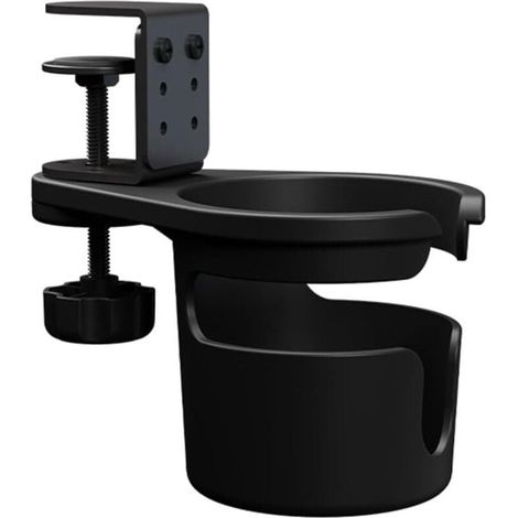 Pince pour porte-gobelet de table, pince pour fixation sous table, porte-bouteille et porte-stylo universel rotatif, crochet anti-fuite pour table, convient aux tasses à café et aux verres à eau. (1/4)