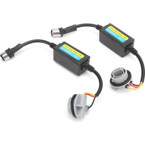 Décodeur LED, Convinient Durable 12-24V Professional Anti-Scintillement Résistance 2pcs Pratique pour Convertir Lampe Halogène en LED pour 1157 BAY15D, P21/5W Ampoules (1/5)