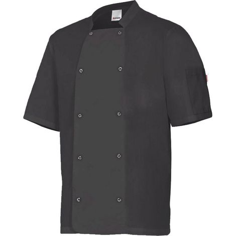 Chaqueta De Cocina Con Automaticos Manga Corta Negro 62