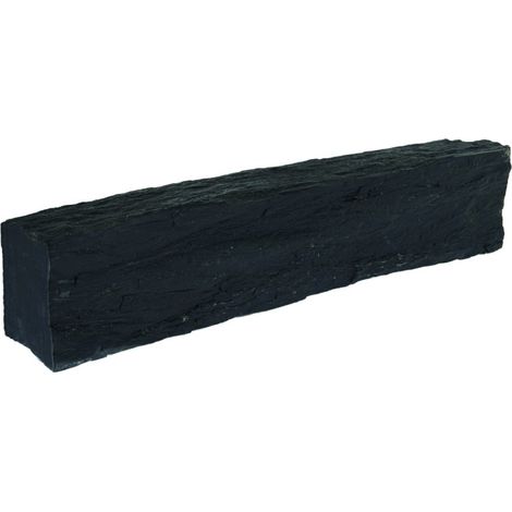 Jardinex – Bordure de jardin en schiste ardoisier – Longueur 50 cm, largeur 8 cm, hauteur 10 cm – Pour délimiter parterres et allées (1/3)