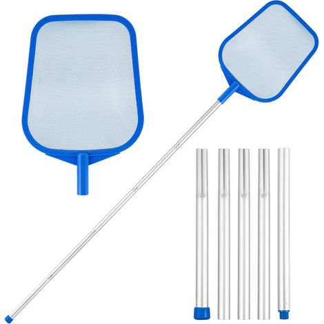 Oberflächenkescher mit abnehmbarem Griff und 5 Segmenten, 56,4 cm – 150,1 cm (22" – 60"), feinmaschiger Skimmer, Laubkescher für Pools