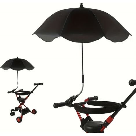 Fuleadture Outdoor-Live-Streaming-Ausrüstung, Sonnenschutz, Sonnenschirm, Pflanzenschatten, Kinderwagen, Kamera, schwarzer Regenschirm (1/4)