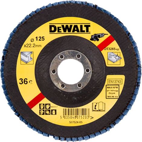 Disco de láminas, Ø125 mm, grano 36, Cóncavo DeWalt DT3265-QZ