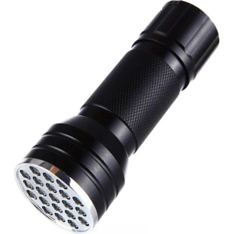 UV-LED-Taschenlampe mit UV-Beleuchtung (21 LEDs)