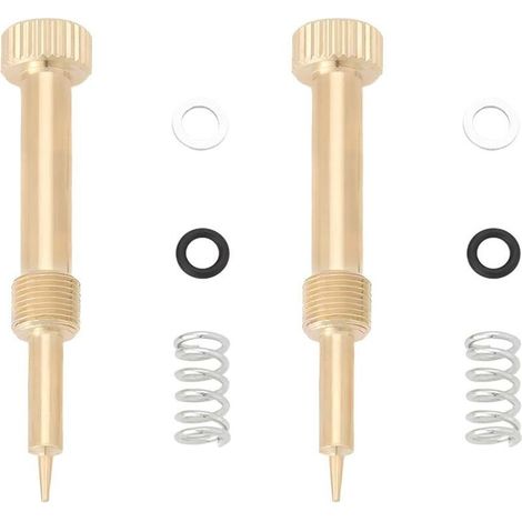 Set of 2 Carburettor Air-Fuel Mixing Screws Compatible with Mikuni VM22 Compatible with YBR 125 M6x0.5 Length 42mm for Motorcycle Repair Shops Racing or Competitions (1/5)