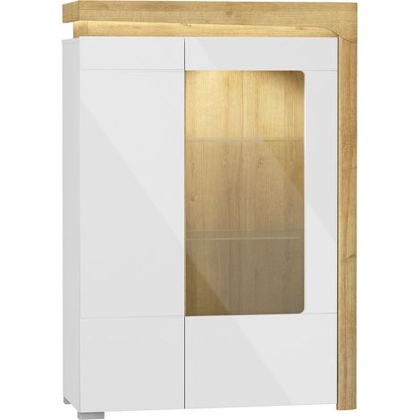 Credenza 2 ante Teo bianco e marrone 148cm (1/5)
