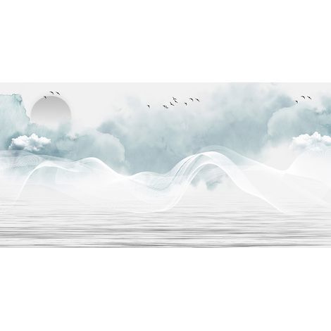 Papier peint panoramique - Paysage Boho - 130 cm x 65 cm (1/2)