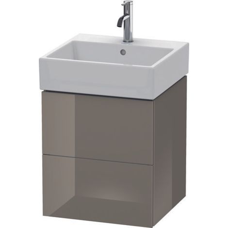 L-CUBE mobile lavabo 544x484x459mm flanella grigio lucido (1/5)