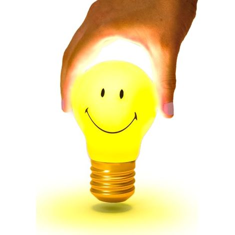 Lampe Visage Souriant Ampoule Souriant Lampe Originale Batterie Rechargeable Sans Fil LED Neon Lumière Lampe de Chevet Accessoires de Chambre Lumière de Nuit (1/5)