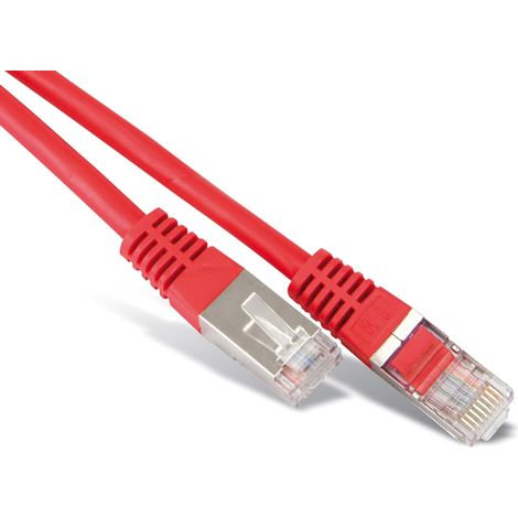S-IMPULS Câble de brassage CAT.6, 30 m, rouge, S-FTP, PIMF