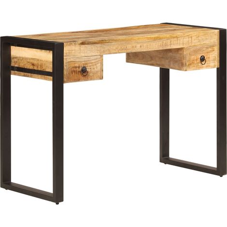 vidaXL Scrivania con 2 Cassetti 110x50x77 cm Legno Massello di Mango (1/5)