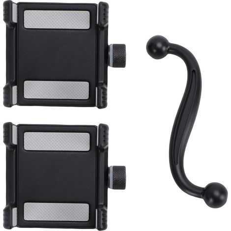 Support de Téléphone pour Rétroviseur, Support de Téléphone de Voiture Rétractable Rotatif à 360 Degrés avec Double Pince, Conception Antidérapante, pour Téléphones de 4 à 7 (1/5)