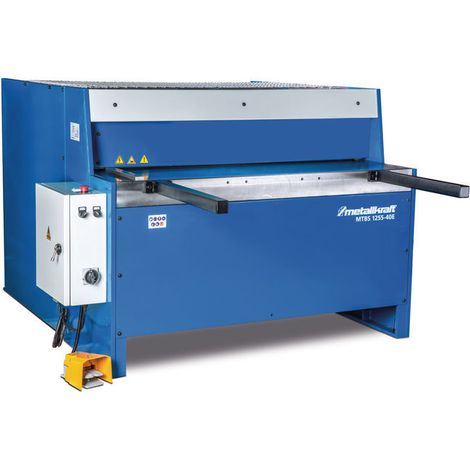 Cisaille guillotine motorisée 1250 mm – Épaisseur jusqu'à 4 mm – Moteur 4 kW – Butée manuelle – Découpe acier, aluminium, inox – Metallkraft (1/5)
