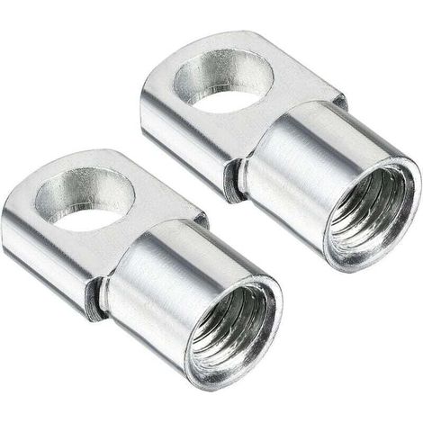 Embout de ressort à gaz M8 filetage intérieur 8 mm diamètre du trou acier A3 argent 2 pièces (1/4)