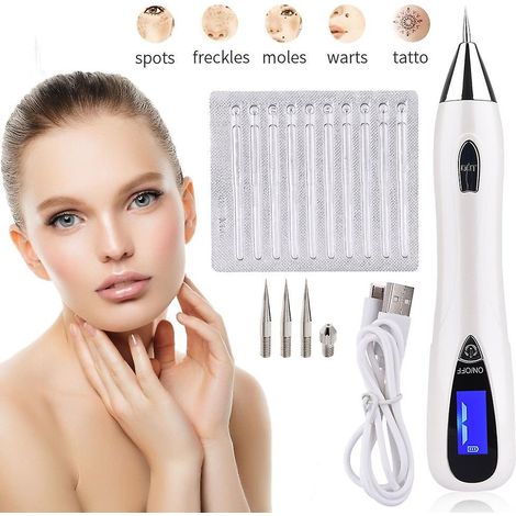 Mole Pen Laser Spot Removal Beauty Instrument, Home Electric Spot Removal Pen, 9-Speed Spotlight Spot Removal Instrument (1/5)