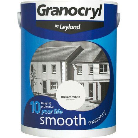 Granocryl Smooth Exterior Masonry Paint - 5L - Brilliant White