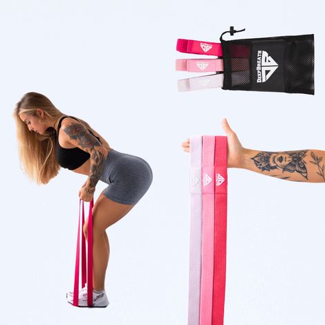 Fasce elastiche in tessuto per il fitness – Pink Passion Power Band (1/5)