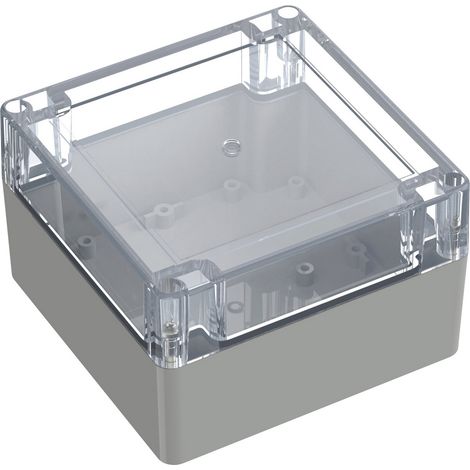 TRU COMPONENTS 6U07121208139 TC-13865124 Boîtier industriel 119.9 x 119.9 x 75 Polycarbonate gris cl