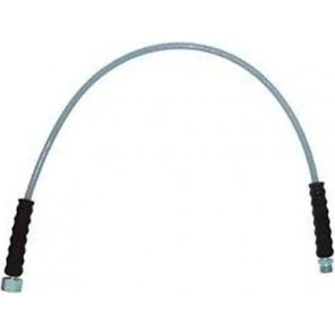 Tuyau haute pression CO2 pour installation de tirage - 2m avec raccord hexagonal et filetage extérieur, testé 345 bar, flexible et résistant avec protection anti-coupure