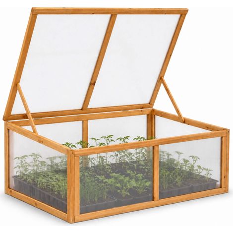 Oypla Wooden Cold Frame Plant Vegetable Grow House Greenhouse Planter (1/5)