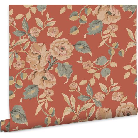 Laura Ashley Alyworth Trail Vliestapete Terracota 10mx52cm