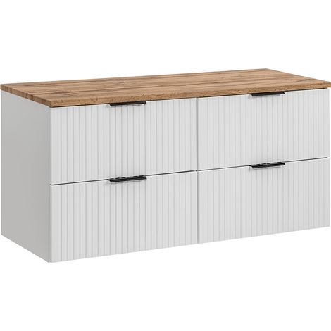 Mobile bagno senza lavabo Adriel bianco 120cm