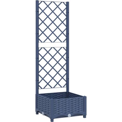 Maison Exclusive - Garten-Pflanzgefäß mit Spalier Blaugrau 40 x 4 (1/5)