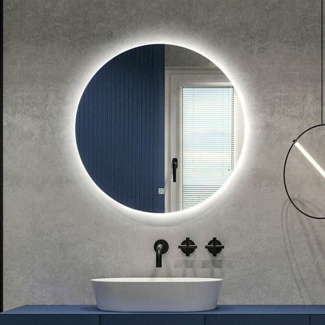 1 Miroir, 40x40 cm, LED tactile, température réglable, IP44, salle de bain (1/5)