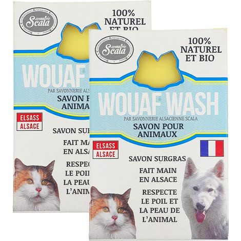 Lot de 2 Savons bio Wouaf Wash pour tous les animaux